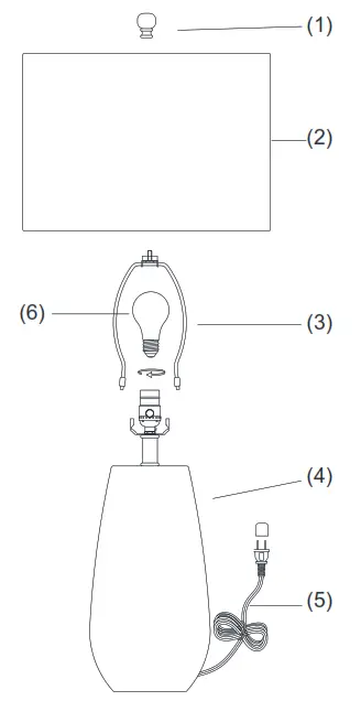 TREND TT80159WH 28 Inch Table Lamp - Mounting