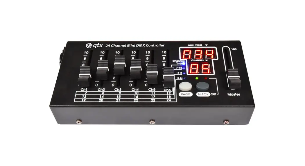 Qtx Mdmx-24 24 Channel Mini Dmx Controller User Manual