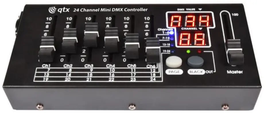 qtx MDMX-24 24 Channel Mini DMX Controller