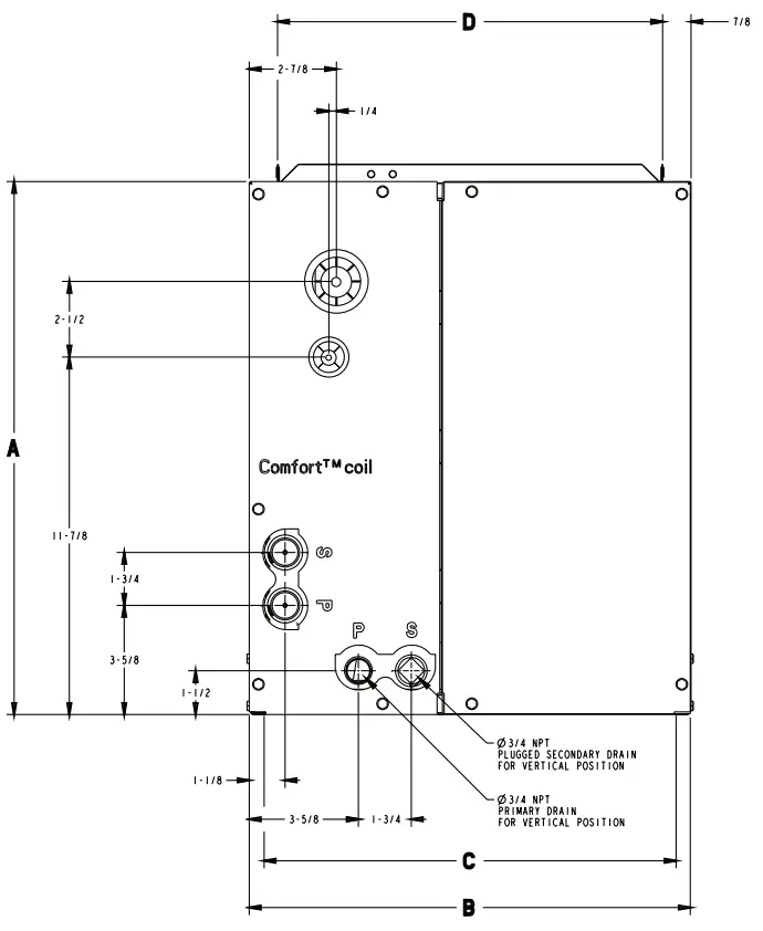 TRANE Technologies 4TXCB004DS3HCC Cased Aluminum Convertible Coil - Fig 9