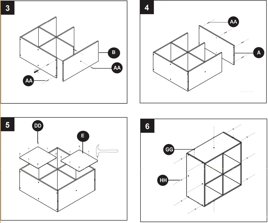 Style SELECTIONS CL22 11ST4 W 4 Cube Storage Organizer - FIGURE 4