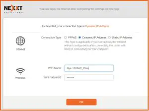 NEXXT SOLUTIONS Nyx1200-AC Plus Dual-Band AC Wireless Router - Dynamic IP Address