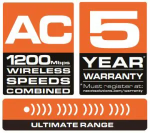 NEXXT SOLUTIONS Nyx1200-AC Plus Dual-Band AC Wireless Router - SYMBOL