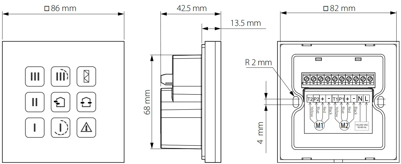 BLAUBERG Vento Eco A50 4 Pro Single Room Reversible Energy Recovery Ventilator - Figure 3