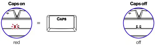Left led: Caps lock