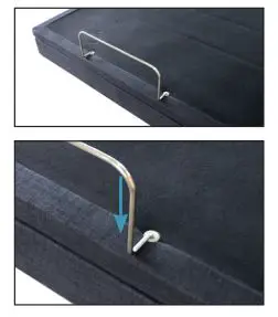 Serta MotionPlus Installation Guide - Locate the mattress retainer bar slots