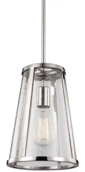 FEISS-P1287-Polished Nickel-Harrow 8 Inch-Wide Mini Pendant