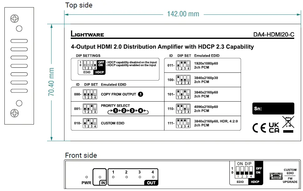 LIGHTWARE-DA4-HDMI20-C-Full-4K-TPS-HDBaseTTM-HDMI-2 (8)