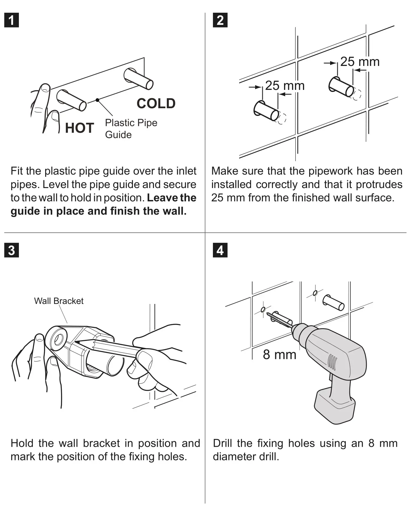 KOHLER Mira Atom ERD Thermostatic Bar Valve - Installation of the Bar Valve