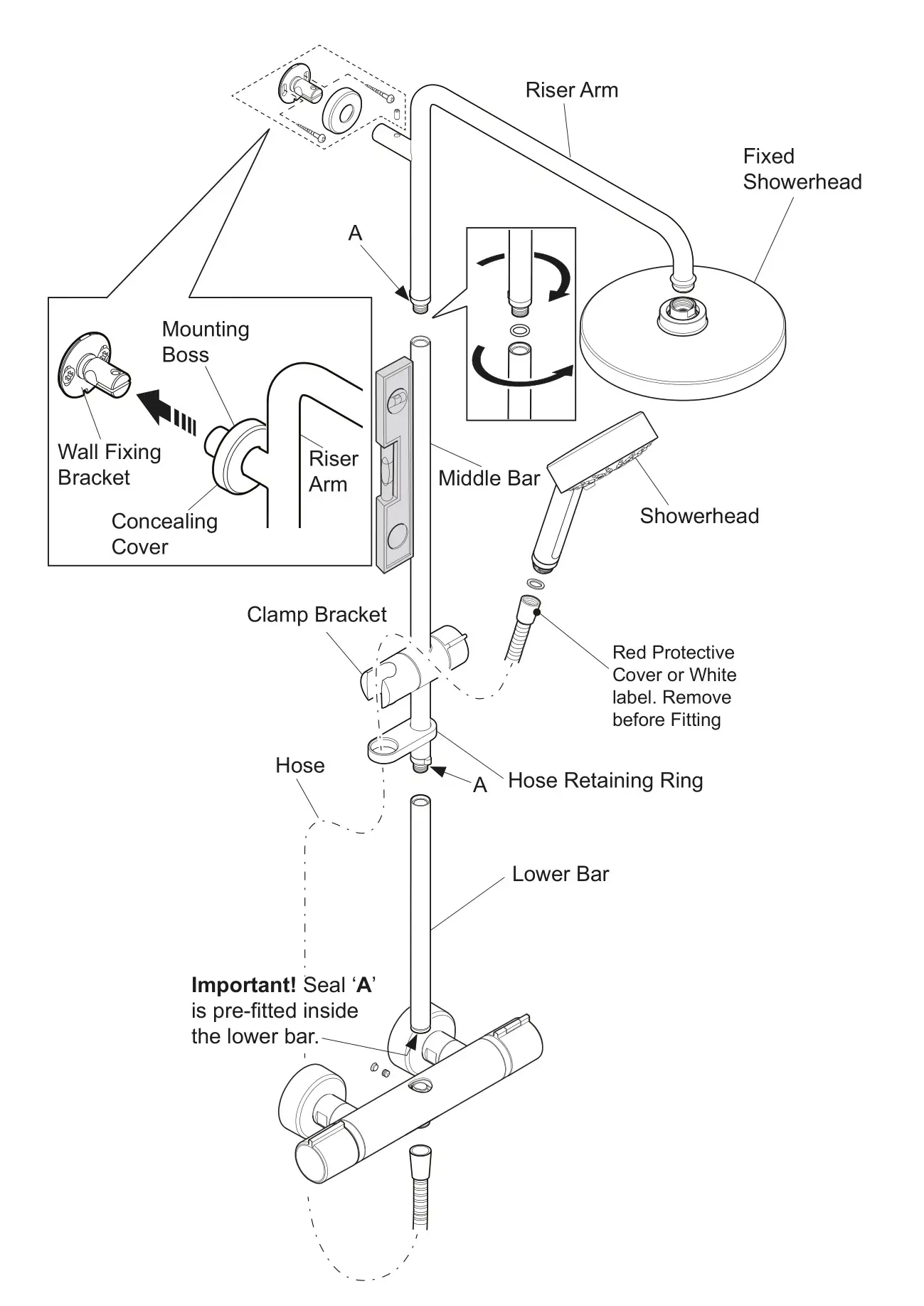 KOHLER Mira Atom ERD Thermostatic Bar Valve - Installing the Shower Fittings