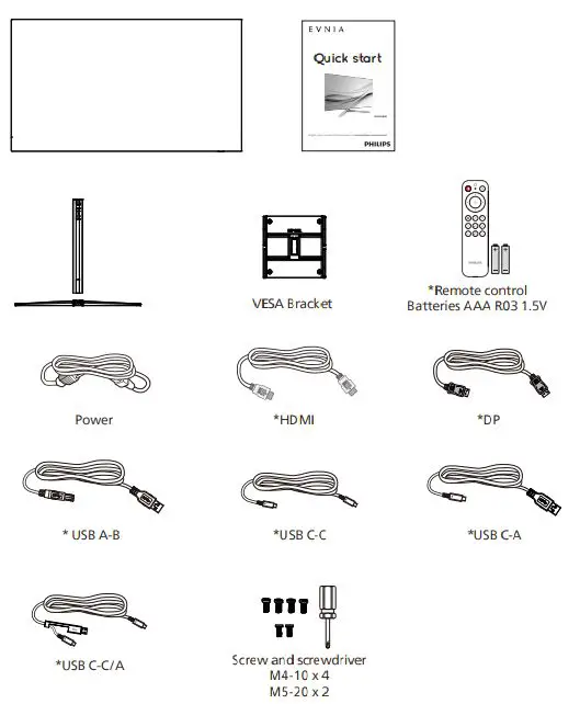 PHILIPS 42M2N8900 Evnia OLED Gaming Monitor User Guide - Contents