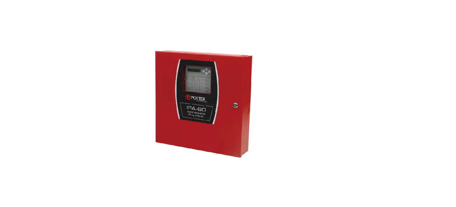 Potter Ipa-60 Fire Alarm Control Panel Owner's Manual