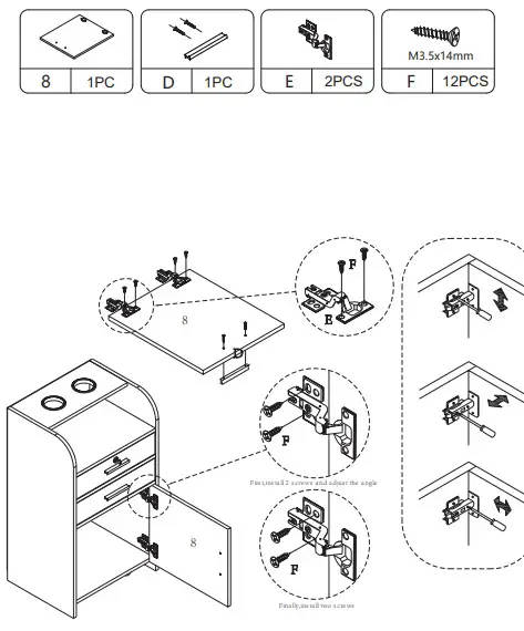 Reshable MR11Y0180 Beauty Salon Storage Cabinet, Lockable Styling (9)