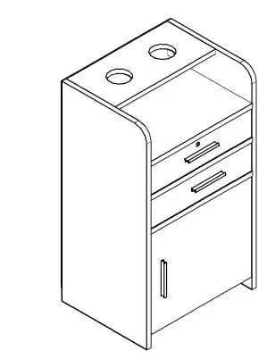 Reshable MR11Y0180 Beauty Salon Storage Cabinet, Lockable Styling Product