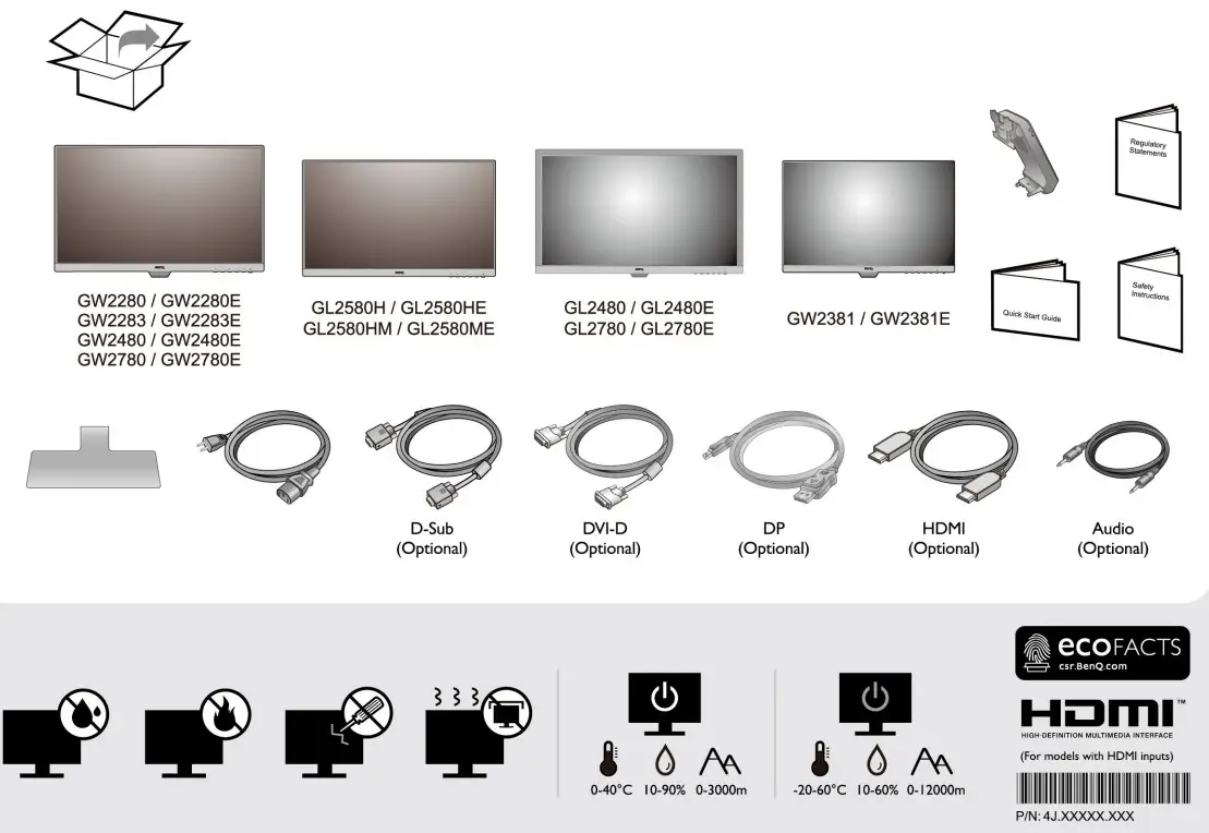 BenQ GW2470ML LCD Stylish Monitor with Eye Care Technology