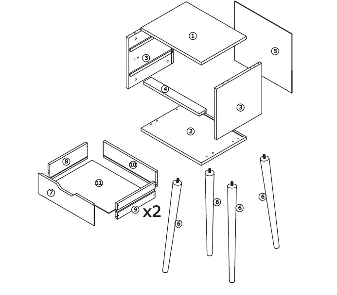 JAXPETY-HG61T0576-Contemporary-Shagreen-Gray-Nightstand-2pcs-FIG- (2)