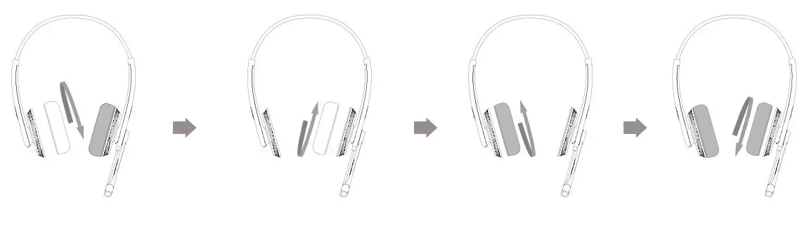 Yealink UH34 Lite Mono Wired Headset - Replace Ear Cushions