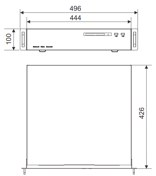 sunell SN-NVR3632E8 Network Video Recorder - Dimensions