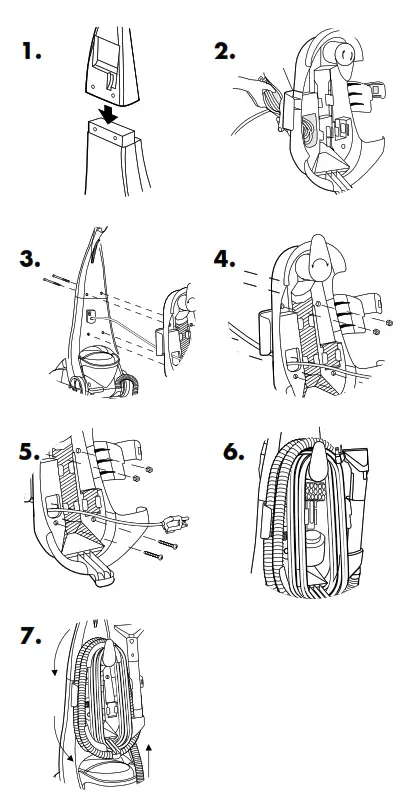 Bissell 1697, 8804, Series Powersteamer Vacuum - Assembly