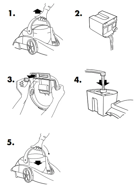 Bissell 1697, 8804, Series Powersteamer Vacuum - Empty The 2-in-1 water tank