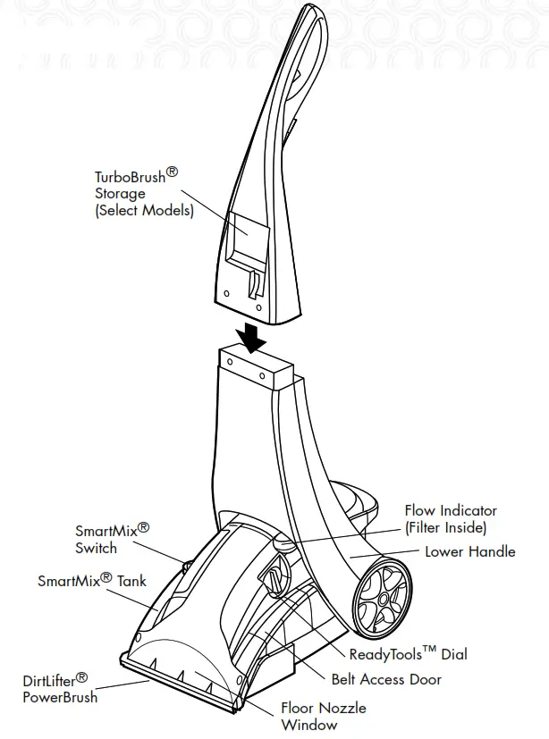 Bissell 1697, 8804, Series Powersteamer Vacuum - Product view 2