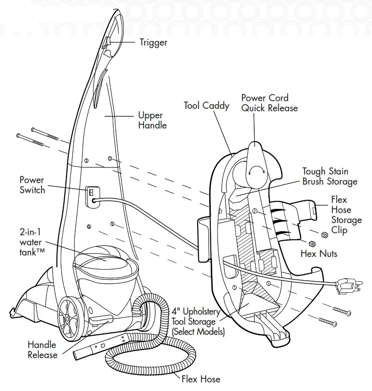 Bissell 1697, 8804, Series Powersteamer Vacuum - Product view