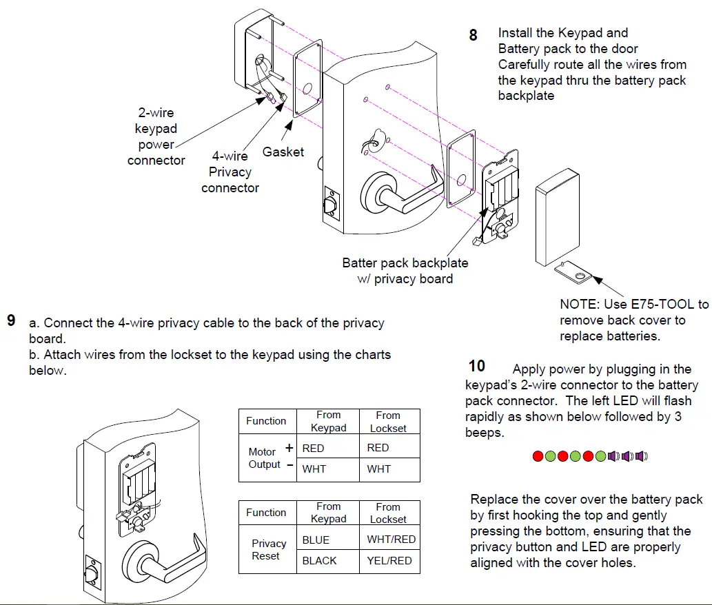 SDC E75 Series Standalone Electronic Lockset impotent-4