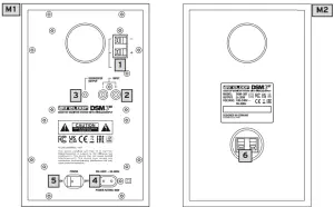 reloop DSM3BT Smart Desktop Monitor System with Wireless Input - REAR SIDE