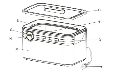 digitech YH5416 Ultrasonic Cleaner fig1