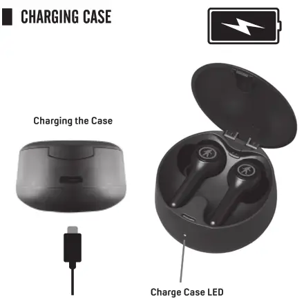 Protempo Us Dba Outdoor Tech OT5950 Ravens True Wireless Noise Cancelling Earbuds - POWER ON