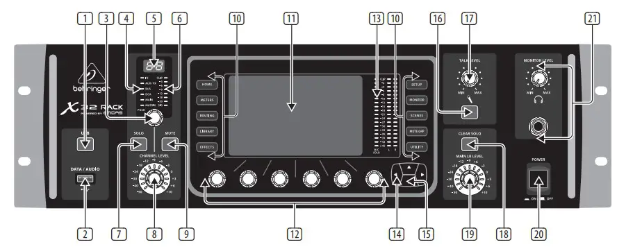behringer Digital Rack Mixer USB Audio Interface RACK DIGITAL