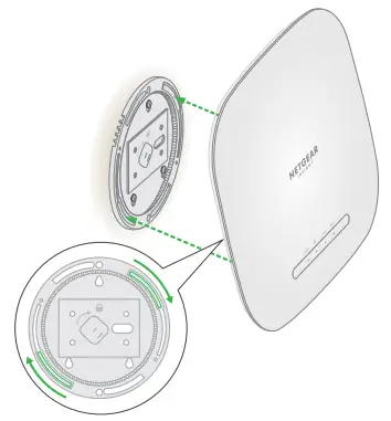NETGEAR WAX615 Insight Managed WiFi 6 AX3000 Access Point - mounting plate2