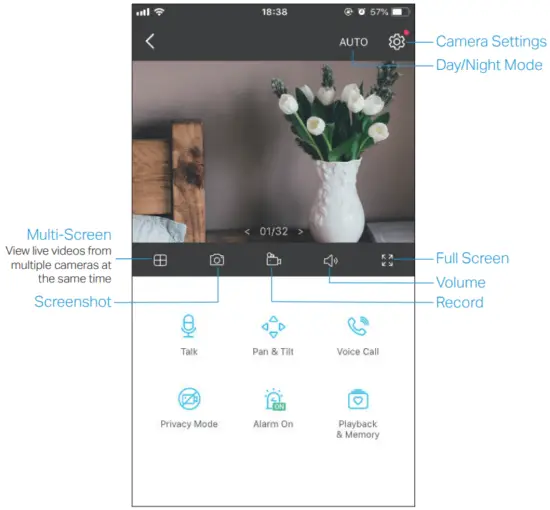 tp link TC70 Pan Tilt Home Security Wi-Fi Camera - Live View