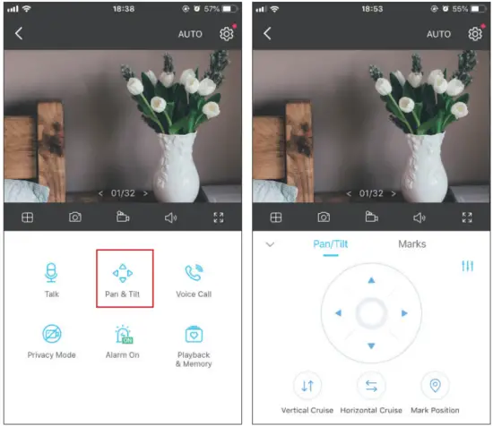 tp link TC70 Pan Tilt Home Security Wi-Fi Camera - Pan Tilt Control