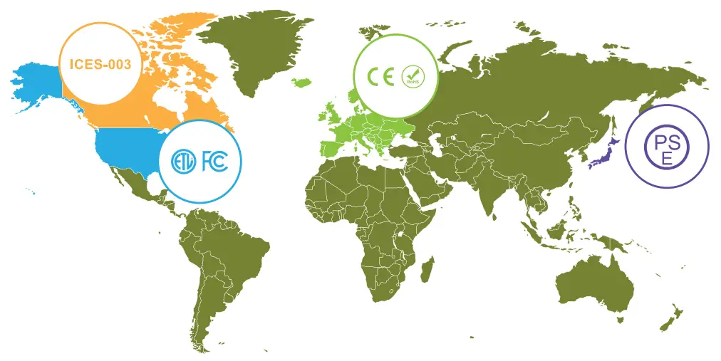 FLEDGING SPR GRAY NA Spruce 5 In 1 ETL Certified Qi Wireless Compact Desktop Charging Station - Map