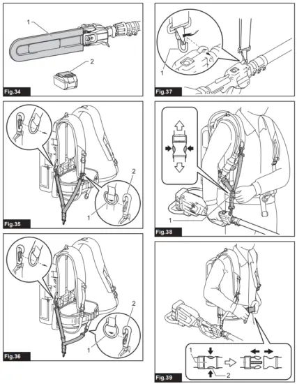 makita DUA301 Cordless Telescopic Pole Saw - Fig 7