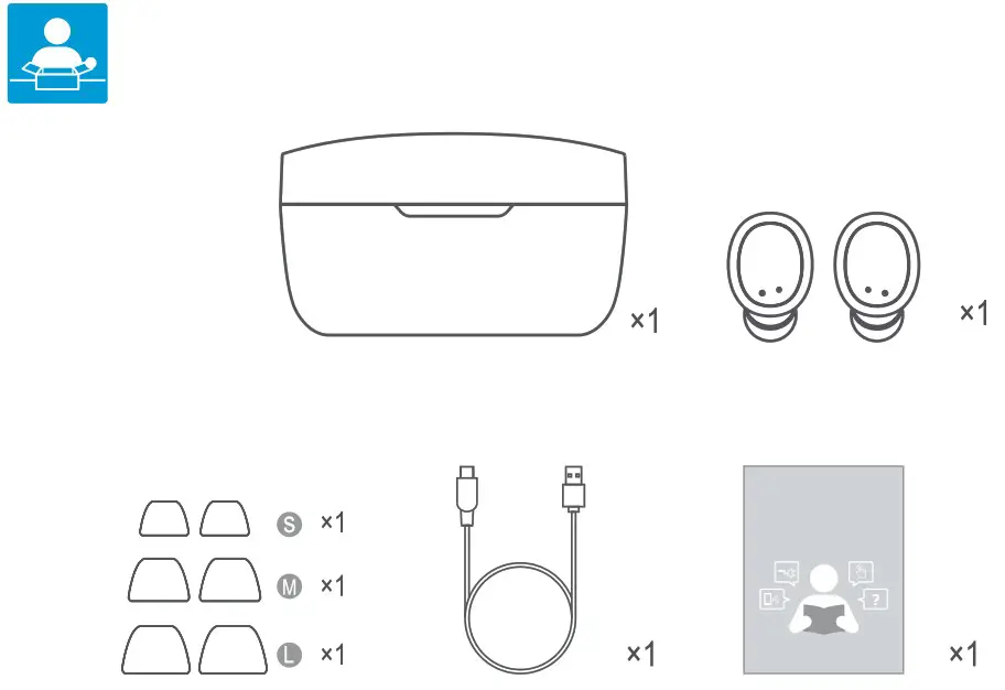 1Mii E300 TWS Wireless Bluetooth 5.0 Earphones Headphones - overview 1