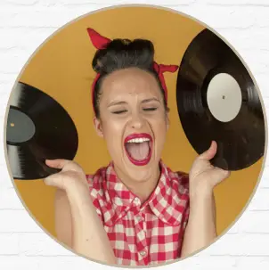 Lenco TT 28C Retro Turntable with AM FM Radio - 1