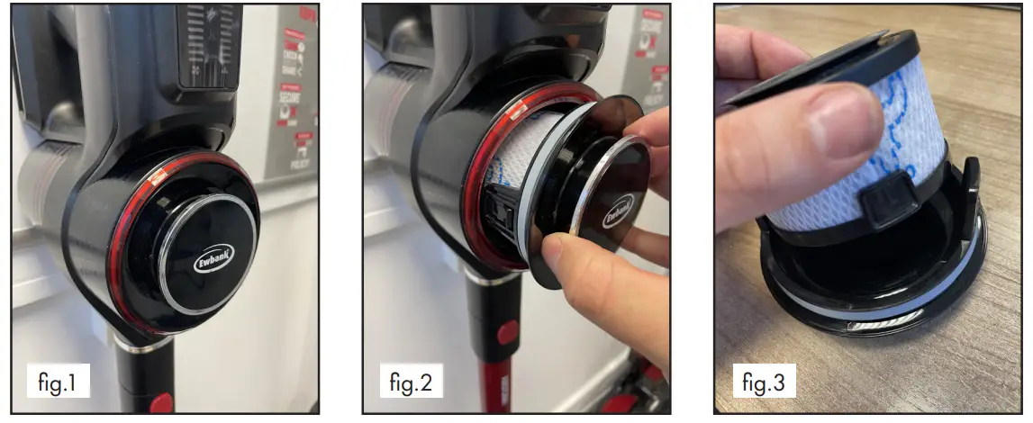 Ewbank AIRSTORM1 Cleaning The Sponge Dust Chamber Filter - figure 1