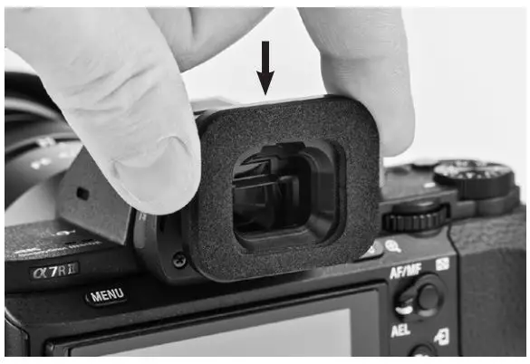 HYDROPHOBIA EP-S Eyepiece Attachment Rain Cover Instructions - Firmly slide the EP-F down