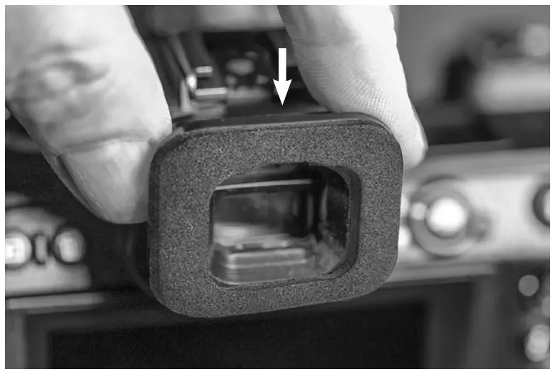 HYDROPHOBIA EP-S Eyepiece Attachment Rain Cover Instructions - Firmly slide the EP-NZP
