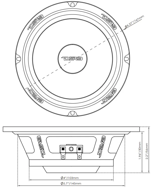 DS18 PRO NS6 6 5 Inch Mid Range Loudspeaker - fig1
