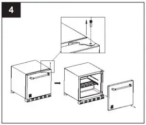 FIG 5 REVERSE REFRIGERATOR DOOR