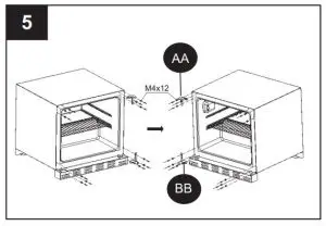 FIG 6 REVERSE REFRIGERATOR DOOR