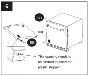 FIG 7 REVERSE REFRIGERATOR DOOR