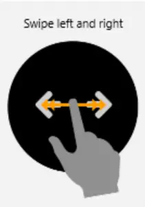 Swipe left and right