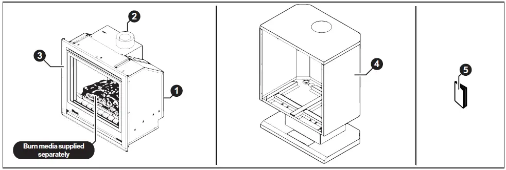 Rinnai 650 Series 650FS Free Standing Gas Fireplace-1