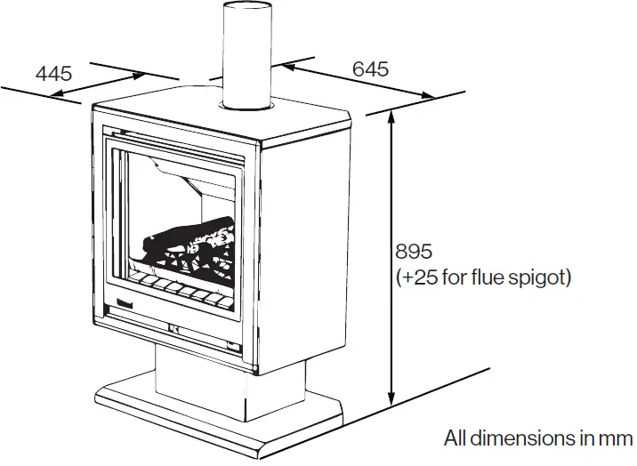 Rinnai 650 Series 650FS Free Standing Gas Fireplace-3