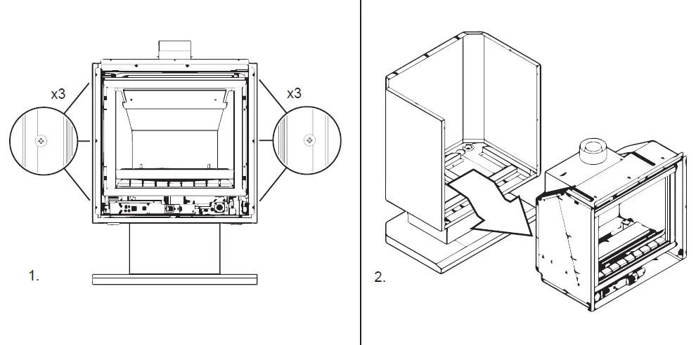 Rinnai 650 Series 650FS Free Standing Gas Fireplace-7