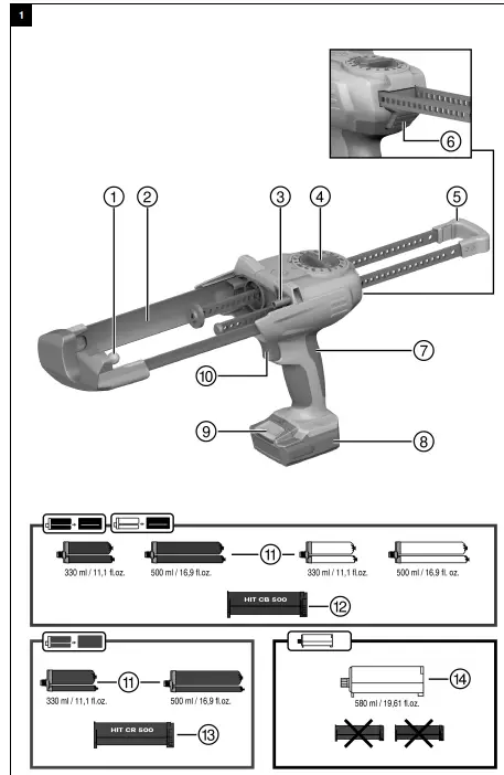HILTI-HDE-500­A12-Cordless-Mortar-Dispenser-fig3